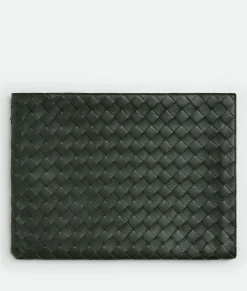 Intrecciato Half Zip Pouch