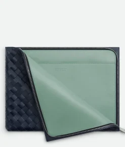 Intrecciato Half Zipped Pouch