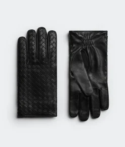 Intrecciato Leather Gloves