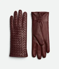 Intrecciato Leather Gloves