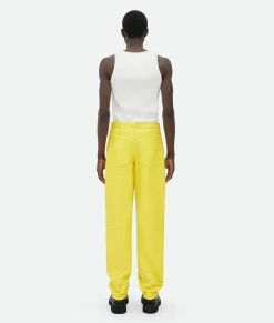 Intrecciato Leather Pants