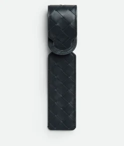 Intrecciato Long Tag Holder