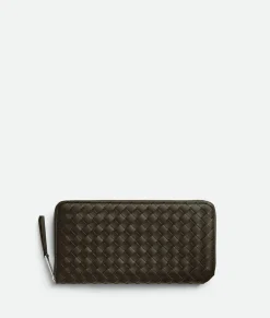 Intrecciato Piccolo Zip Around Wallet
