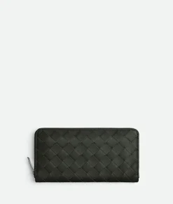 Intrecciato Zip Around Wallet