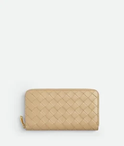 Intrecciato Zip Around Wallet