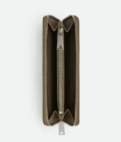 Intrecciato Zip Around Wallet