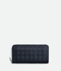 Intrecciato Zip Around Wallet
