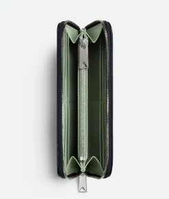 Intrecciato Zip Around Wallet