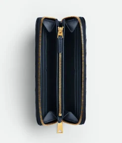 Intrecciato Zip Around Wallet