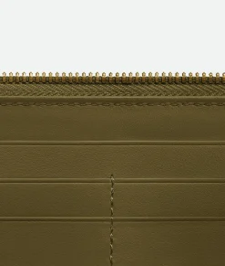 Intrecciato Zip Around Wallet