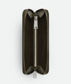 Intrecciato Zip Around Wallet