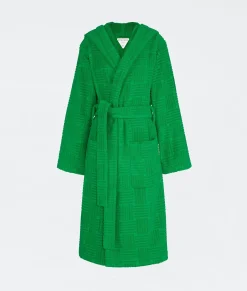 Intreccio Pattern Cotton Bathrobe