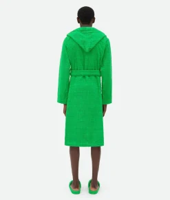 Intreccio Pattern Cotton Bathrobe