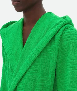 Intreccio Pattern Cotton Bathrobe