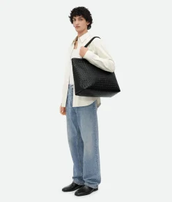 Large Intrecciato Zipped Tote