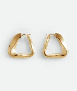 Large Twist Triangle Hoop Earrings
