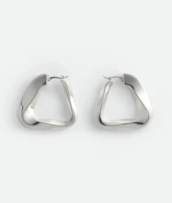 Large Twist Triangle Hoop Earrings