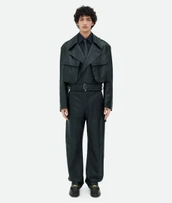 Leather Belted Blouson