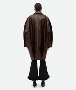 Leather Cocoon Coat