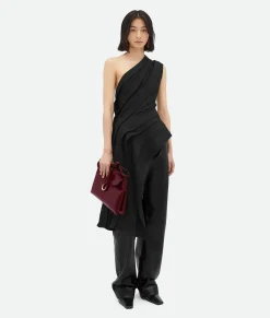 Leather Rounded Leg Trousers