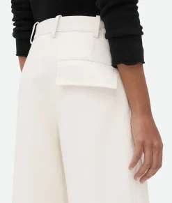 Leather Rounded Leg Trousers