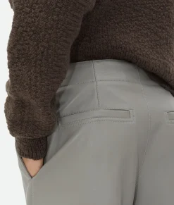 Leather Wide Leg Trousers