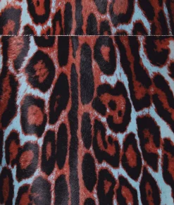 Leopard Print Shearling Skirt