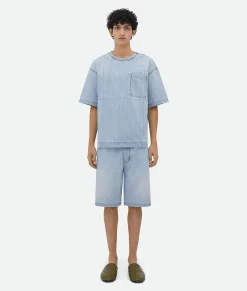 Light Bleached Denim Shorts