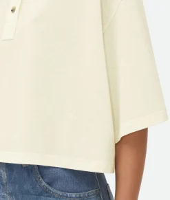 Light Cotton Piquet Cropped Polo