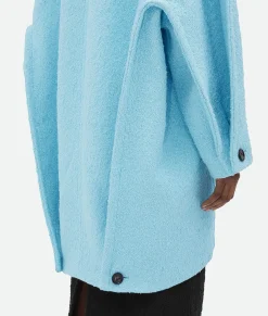 Light Cotton Tweed Cocoon Coat