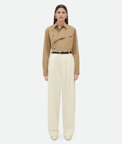 Light Cotton Twill Tapered Trousers