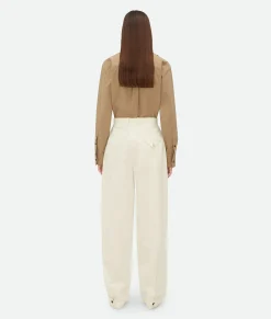 Light Cotton Twill Tapered Trousers