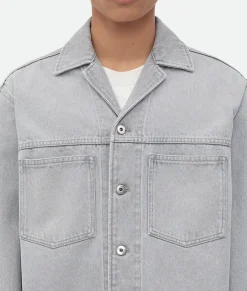 Light Grey Washed Denim Shirt