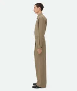 Light Tailored Wool Wide Leg Trousers