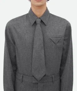 Light Wool Flannel Tie