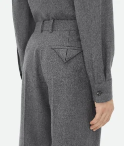 Light Wool Flannel Trousers