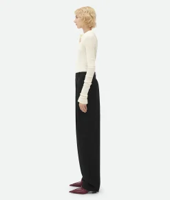 Light Wool Wide Leg Pants