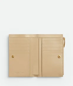 Medium Intrecciato Bi-Fold Zip Wallet