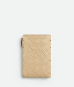 Medium Intrecciato Bi-Fold Zip Wallet