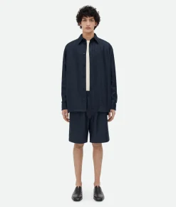 Mini Intrecciato Leather Shirt