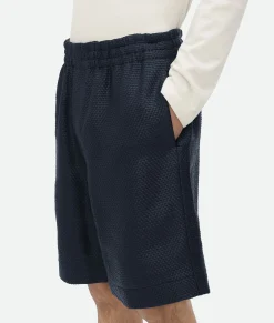 Mini Intrecciato Leather Shorts