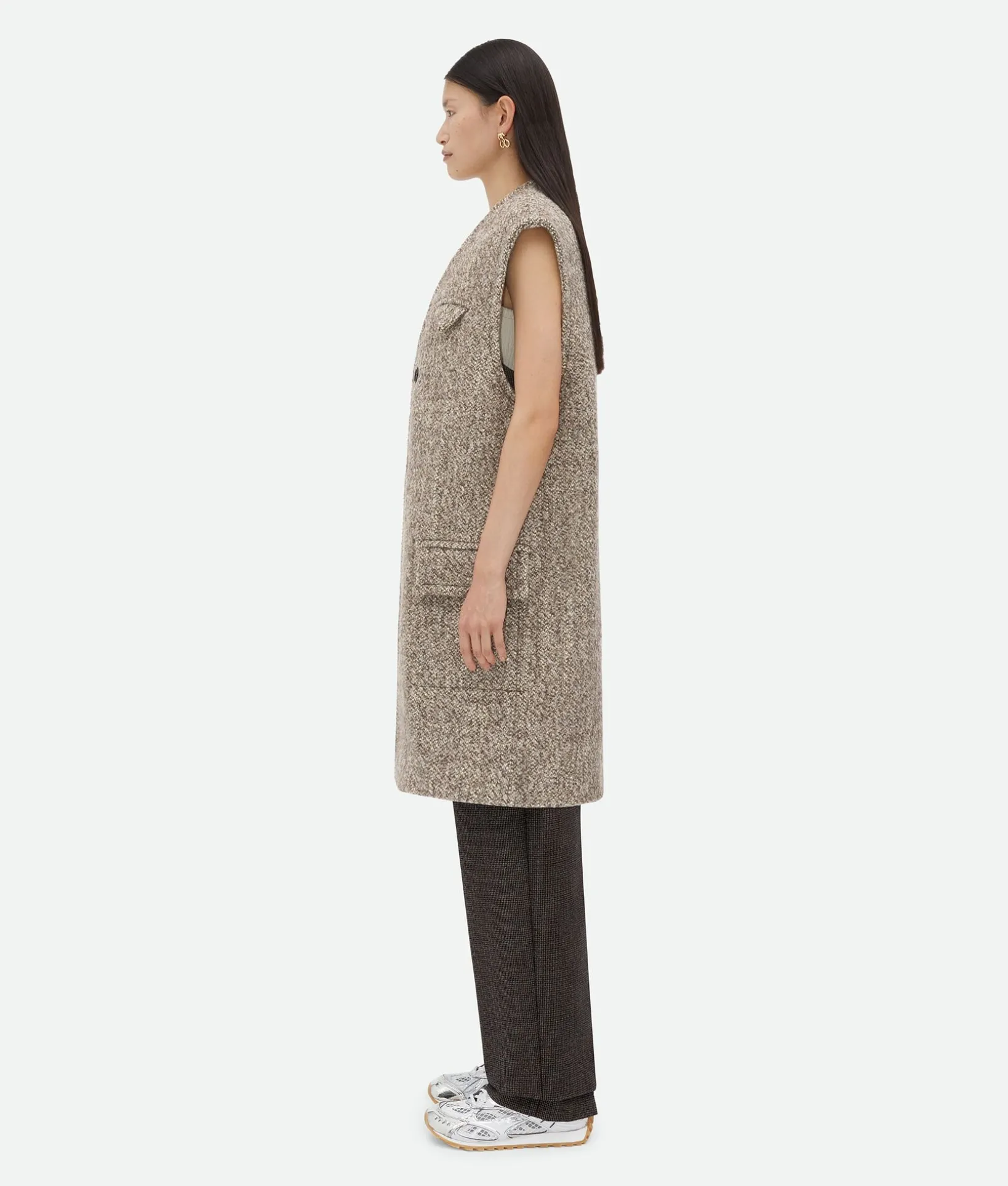 Multicolor Wool Felt Gilet Coat