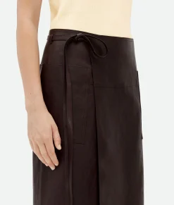 Nappa Leather Wrapped Skirt