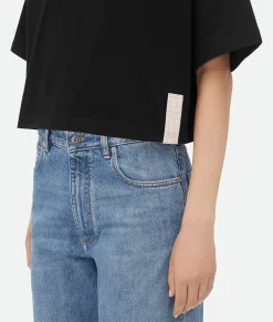 Pima Cotton Jersey Crop T-Shirt