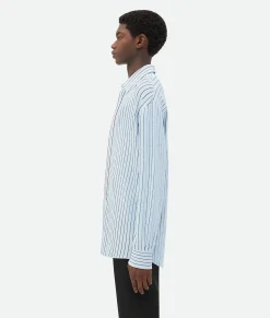 Pinstripe Knitted Linen Shirt