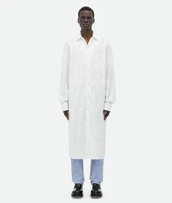 Pinstripe Poplin Long Shirt