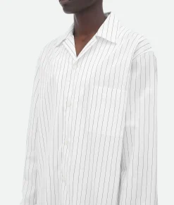 Pinstripe Poplin Long Shirt