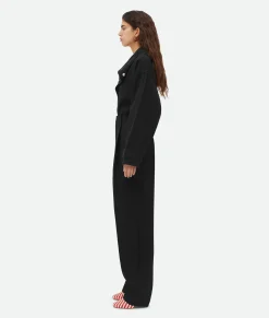 Pleated Wool Twill Trousers