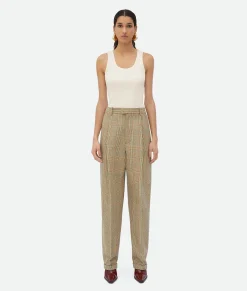 Prince Of Wales Wool Trousers