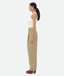 Prince Of Wales Wool Trousers